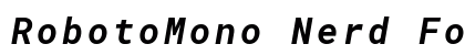 RobotoMono Nerd Font Mono Bold Italic Preview