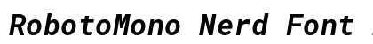RobotoMono Nerd Font Bold Italic Preview