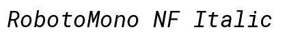 RobotoMono NF Italic preview