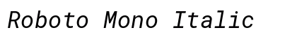 Roboto Mono Italic Preview
