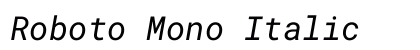Roboto Mono Italic Preview