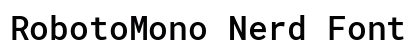 RobotoMono Nerd Font Regular preview