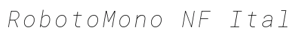 RobotoMono NF Italic preview