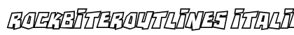 RockBiterOutlines Italic preview