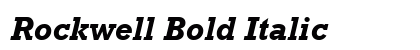 Rockwell Bold Italic Preview
