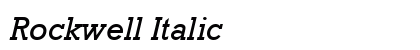 Rockwell Italic Preview
