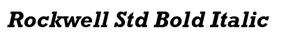 Rockwell Std Bold Italic Preview