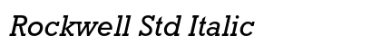 Rockwell Std Italic Preview