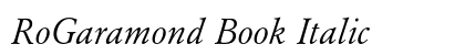 RoGaramond Book Italic preview