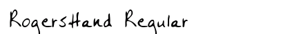 RogersHand Regular preview