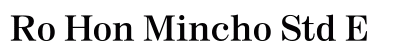 Ro Hon Mincho Std E preview