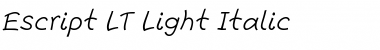 Escript LT Light Italic Font