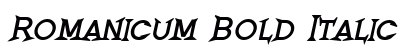 Romanicum Bold Italic Preview