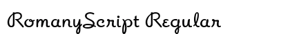 RomanyScript Regular preview