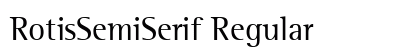 RotisSemiSerif Regular Preview