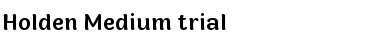 Holden Trial Font