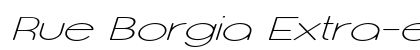 Rue Borgia Extra-expanded Italic preview