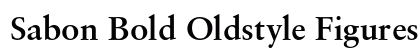 Sabon Bold Oldstyle Figures preview