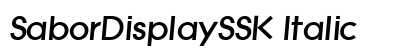 SaborDisplaySSK Italic Preview