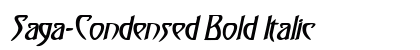 Saga-Condensed Bold Italic preview