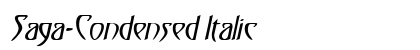 Saga-Condensed Italic Preview