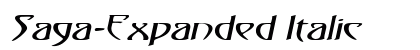 Saga-Expanded Italic Preview
