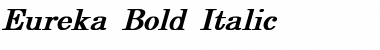 Eureka Bold Italic Font