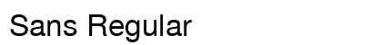 Sans Regular Preview