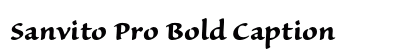 Sanvito Pro Bold Caption Preview