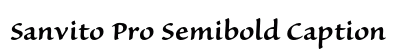 Sanvito Pro Semibold Caption Preview