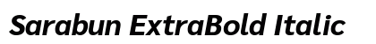Sarabun ExtraBold Italic preview