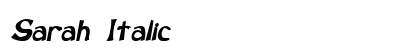 Sarah Italic preview