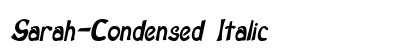 Sarah-Condensed Italic preview