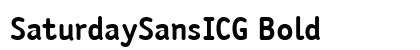 SaturdaySansICG Bold preview