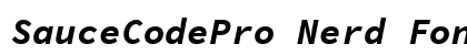 SauceCodePro Nerd Font Mono Bold Italic preview