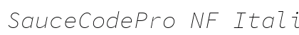 SauceCodePro NF Italic preview