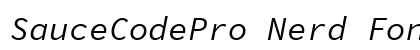SauceCodePro Nerd Font Mono Italic preview