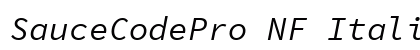 SauceCodePro NF Italic preview