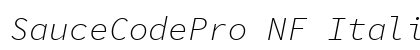 SauceCodePro NF Italic preview