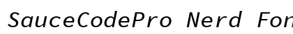 SauceCodePro Nerd Font Italic preview