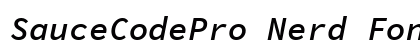 SauceCodePro Nerd Font Mono Italic preview