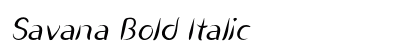 Savana Bold Italic preview