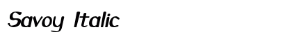 Savoy Italic Preview