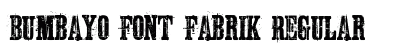 Bumbayo Font Fabrik Regular preview