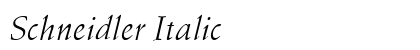 Schneidler Italic Preview