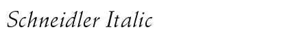 Schneidler Italic Preview