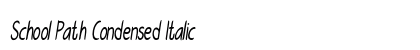 School Path Condensed Italic Preview