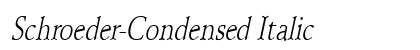 Schroeder-Condensed Italic Preview