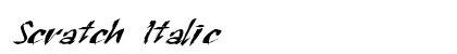 Scratch Italic Preview