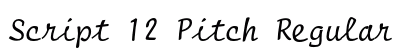 Script 12 Pitch Regular preview